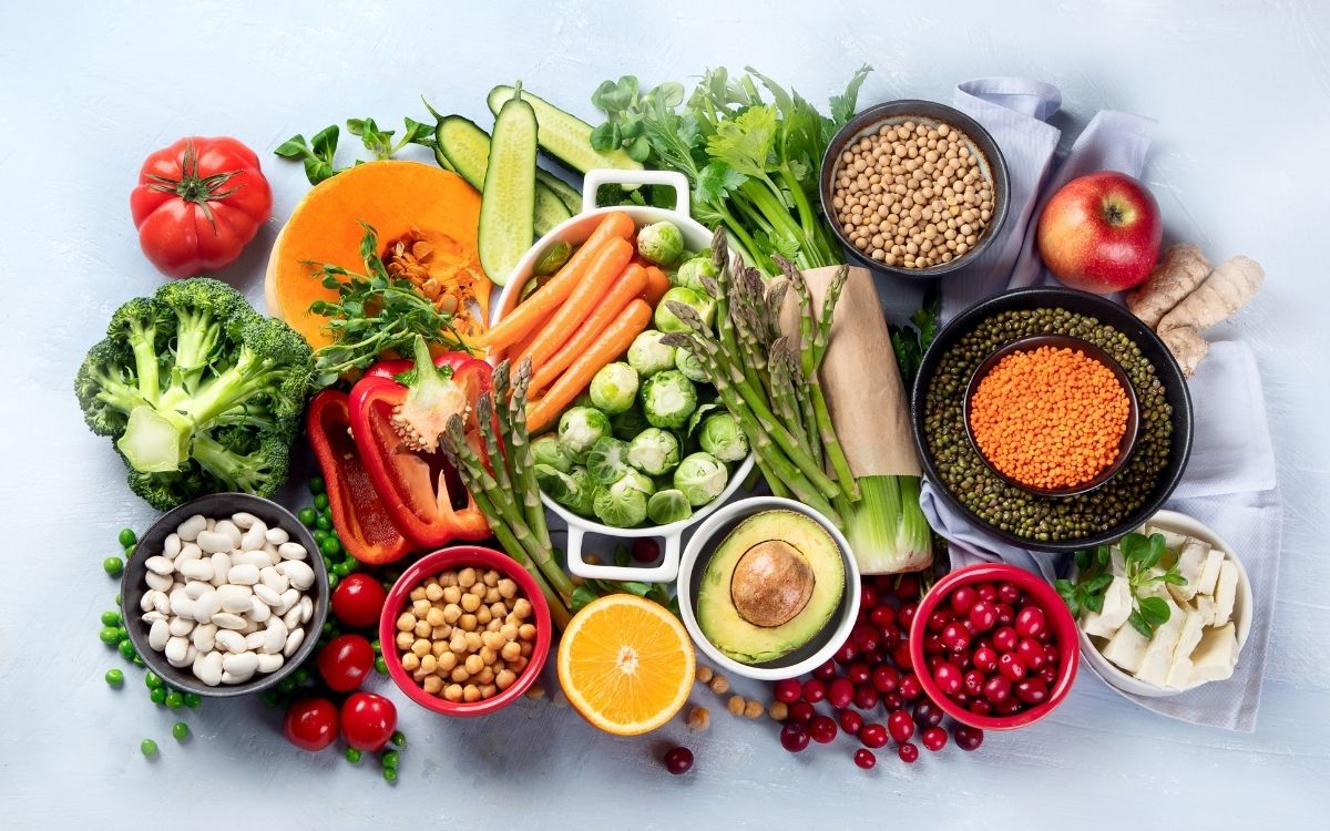A table full of vegetables.